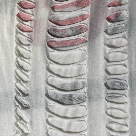 NWT Guess Womens Small S White Tank Shredded Cut Out 80s Retro Slashed Ripped - Picture 16 of 16